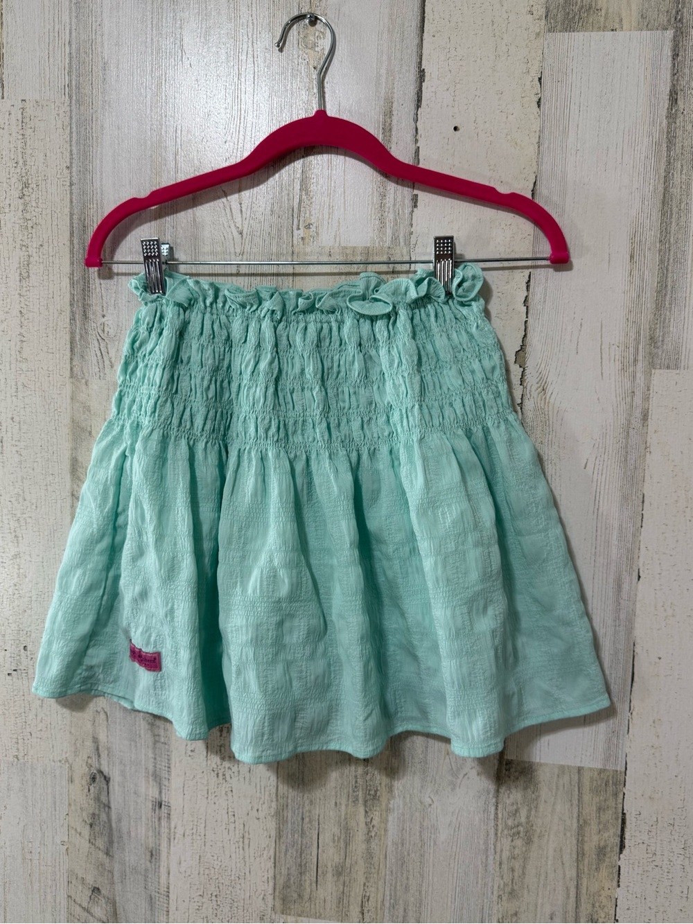Simply Southern Mint Green Smocked Mini Skirt